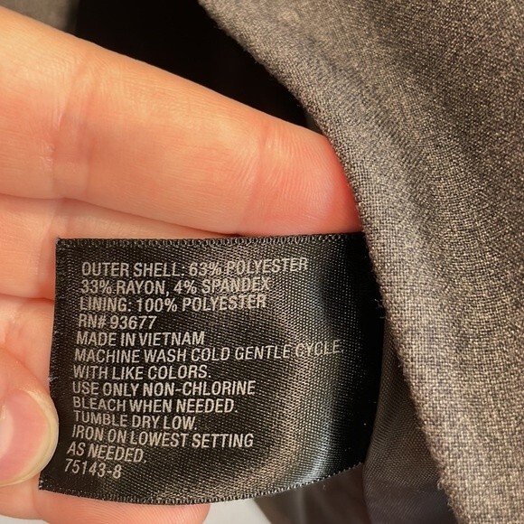 Worthington Dark Gray One Button Blazer Size 14 - Picture 4 of 6